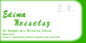 edina meiselsz business card